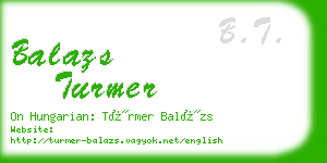 balazs turmer business card